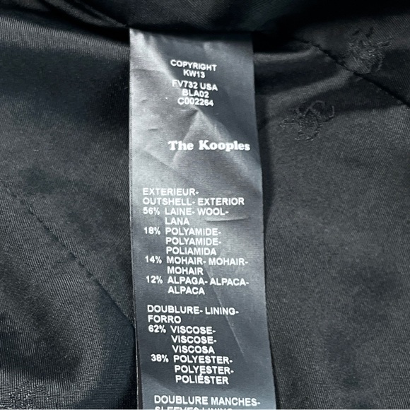 THE KOOPLESS Womans Blazer Wool Jacket Mohair Alpaca Boucle Zip Front Blazer 34 - Picture 8 of 10